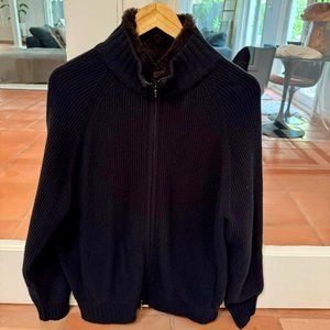 Authentic Loro Piana Zip-Up Cashmere Sweater Large (Size L) Fur